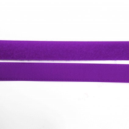 Suchý zip, 20 mm, komplet fialová