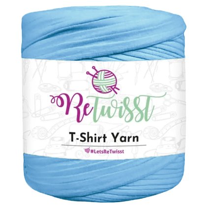 t shirt yarn large solid colour pale blue