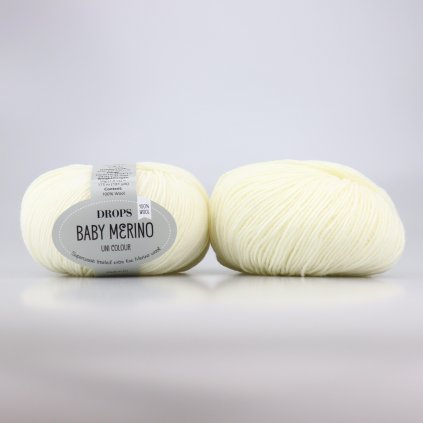 příze Drops Baby Merino 01 bílá