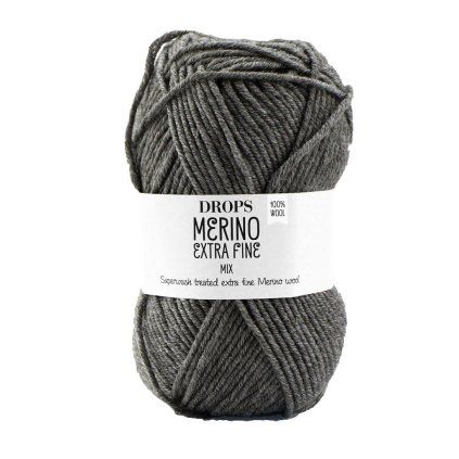 příze Drops Merino Extra Fine 04 šedá