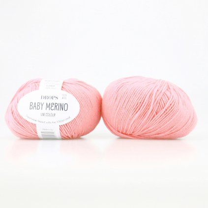 příze Drops Baby Merino 05 světle růžová