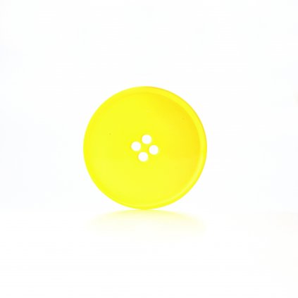 Knoflík kulatý plast 39 mm, žlutý