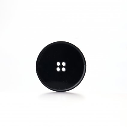 Knoflík kulatý plast 39 mm, černý