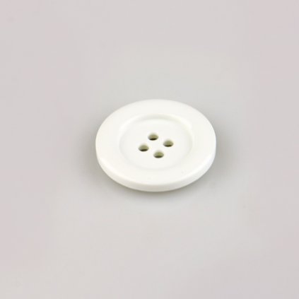 Knoflík kulatý plast 23 mm, bílý