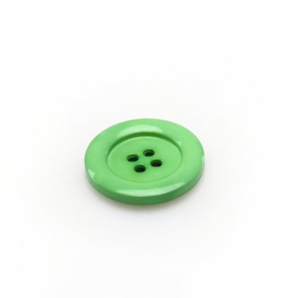 Knoflík kulatý plast 23 mm, mechově zelený