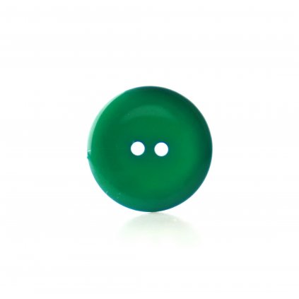 Knoflík kulatý plast 20 mm, tmavě zelený