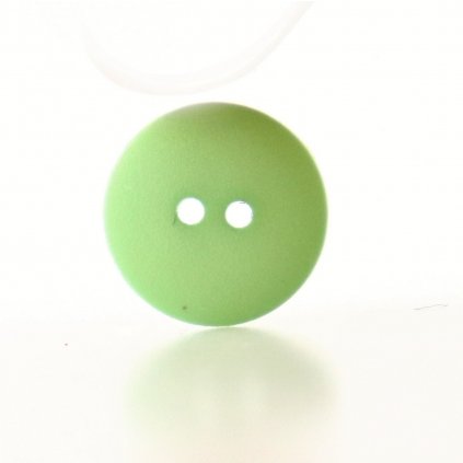 Knoflík kulatý plast 15 mm, zelený světlý