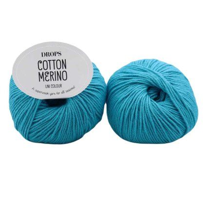 Cotton Merino 24 tyrkysová