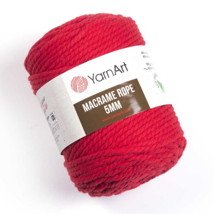 Macrame Rope 5 mm 773 červená