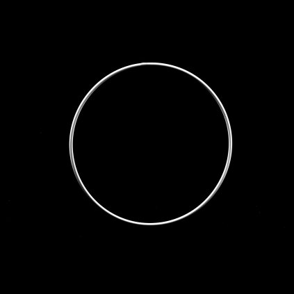 Kovový kruh bílý 18 cm