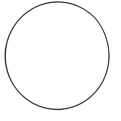 Kovový kruh černý 30 cm