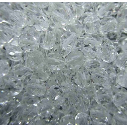 Broušené ohňovky 6 mm křišťál 50 ks