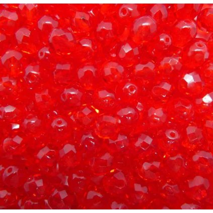 Broušené ohňovky 8 mm rubín 20 ks