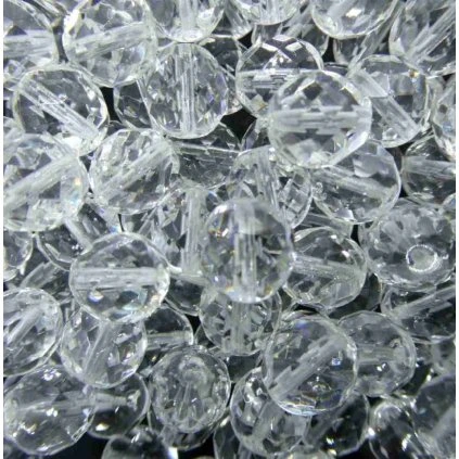 Broušené ohňovky 12 mm křišťál 10 ks