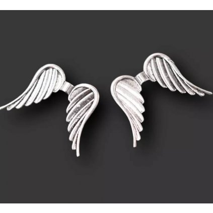 Andělská křídla 35 x 26 x 4 mm starostříbrná