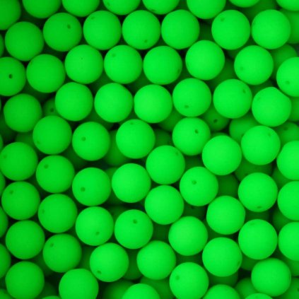 Korálek neon skleněný 8 mm 20 ks neonově zelený