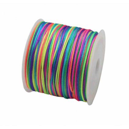 Šňůrka nylonová 0,8 mm neon mix 5 m