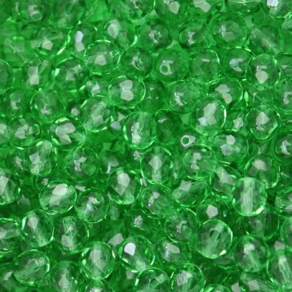 Broušené ohňovky 8 mm chryzolit 20 ks