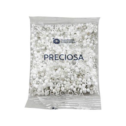 Rokajl PRECIOSA 6/0 50 g mix bílá