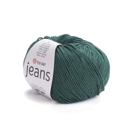 příze YarnArt Jeans 92 tmavě zelená