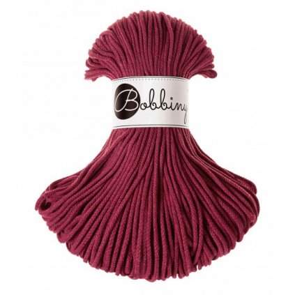 Bobbiny šňůry junior 3 mm Vínově červená (Wine red)