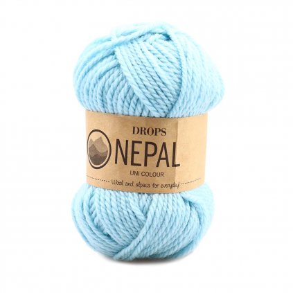 Drops Nepal Uni 8908 azurová