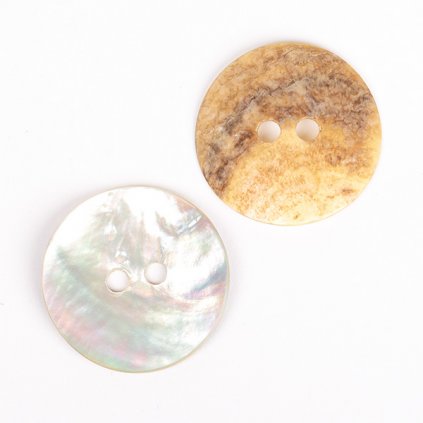 Kulatý knoflík vypouklý Ø 34 mm perleťový