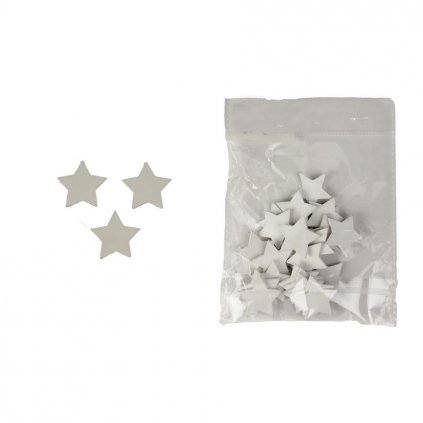 Hvězdy bílé Ø30 mm, 25 ks