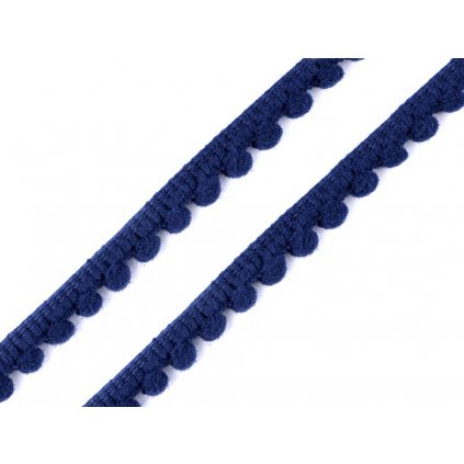 Bambulkový prýmek š. 11 mm modrý