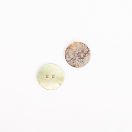Kulatý knoflík Ø 15 mm perleťově zelený