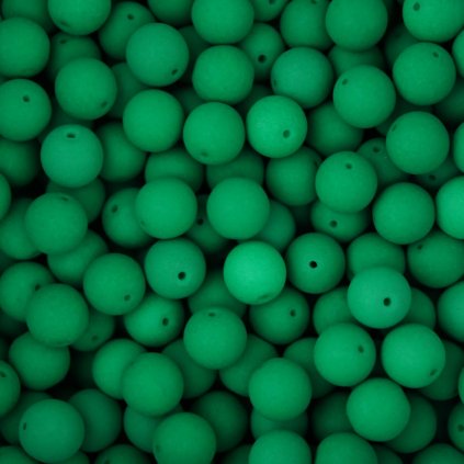 Korálek neon skleněný 8 mm 20 ks tmavě zelený