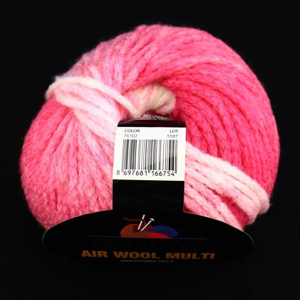 Air Wool Multi 76102 růžová, bílá