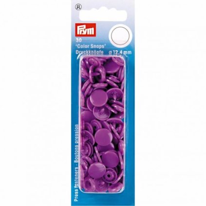 Patentky plastové 12,4 mm, fialová lila