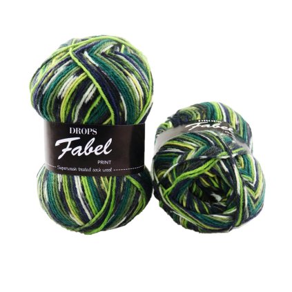 Drops Fabel print 542 zelená