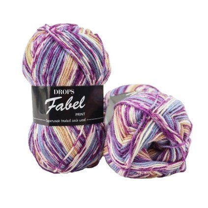 Drops Fabel print 904 levandule
