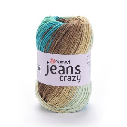Jeans Crazy 8216 béžová, hnědá, zelená