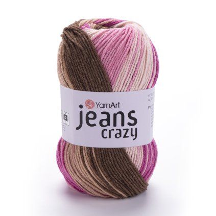 Jeans Crazy 8219 růžová, hnědá, béžová