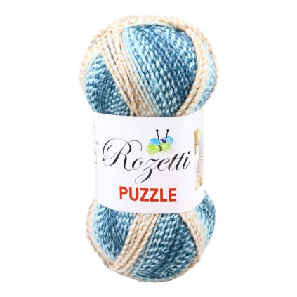 Puzzle 233-30 hnědá, petrolej, černá
