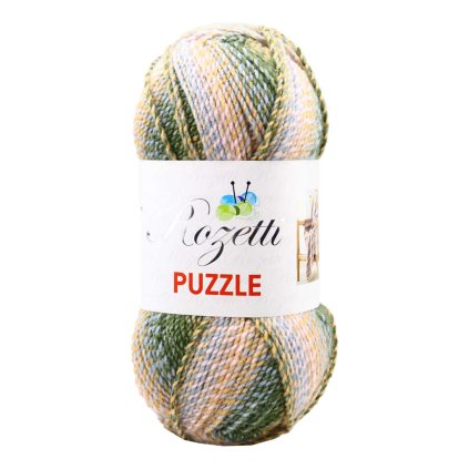 Puzzle 233-33 zelená, oranžová, růžová