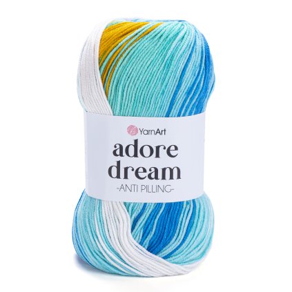 Adore Dream 1059 modrá, mintová, zlatožlutá