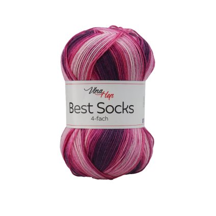 příze Best Socks 7406 variace růžové