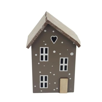 Dekorace domeček šedý