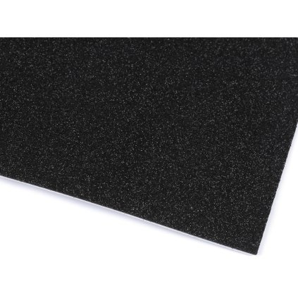 Pěnová guma s glitry samolepicí 20x30 cm černá, 2 ks