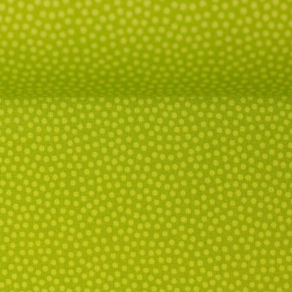 Bavlněná látka Dotty puntík kiwi