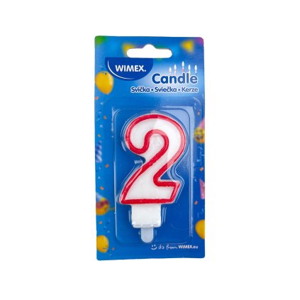 Svíčka na dort 2 75 mm