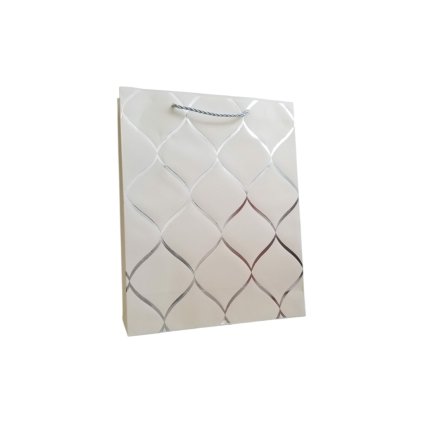Dárková taška Creme reliéf 12x14x6cm smetanová