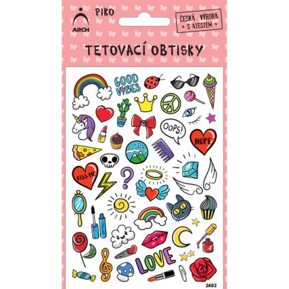 Tetovací obtisky piko duha