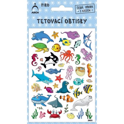 Tetovací obtisky piko mořský svět
