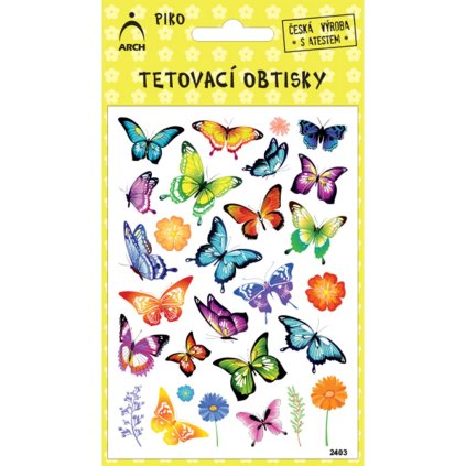 Tetovací obtisky piko motýlci