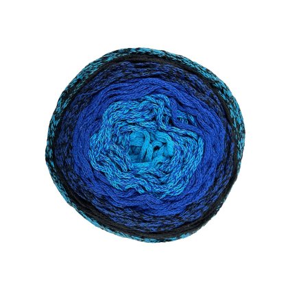 Chainy Cotton Cake ReTwisst 72 variace modré a černé